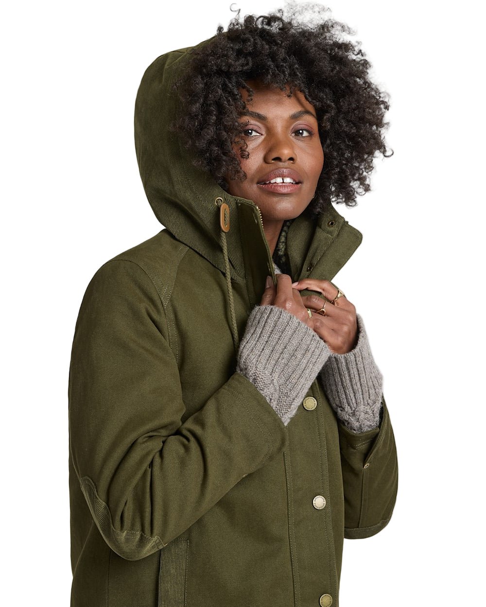 Pendleton Women’s Cedar Creek Canvas Cord Trim Parka Dark Olive - Brekken's