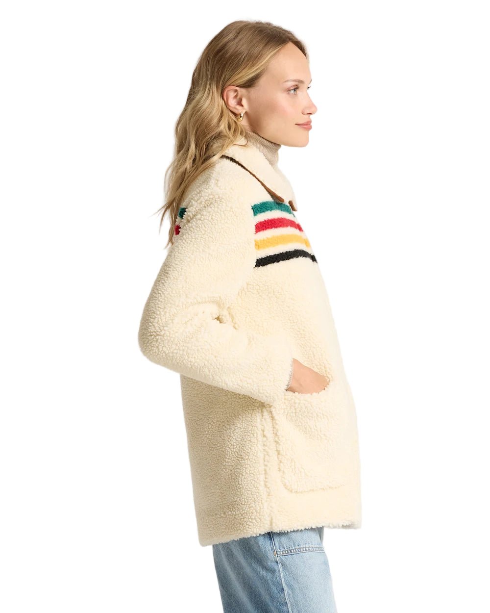 Pendleton Women’s Glacier Sunset Fleece Jacket Glacier Ivory - Brekken's