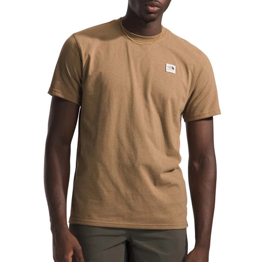 The North Face Men's S/S Heritage Patch Heathered Tee Utility Brown Heather