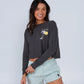 Salty Crew Women's The Good Life L/S Crop Charcoal