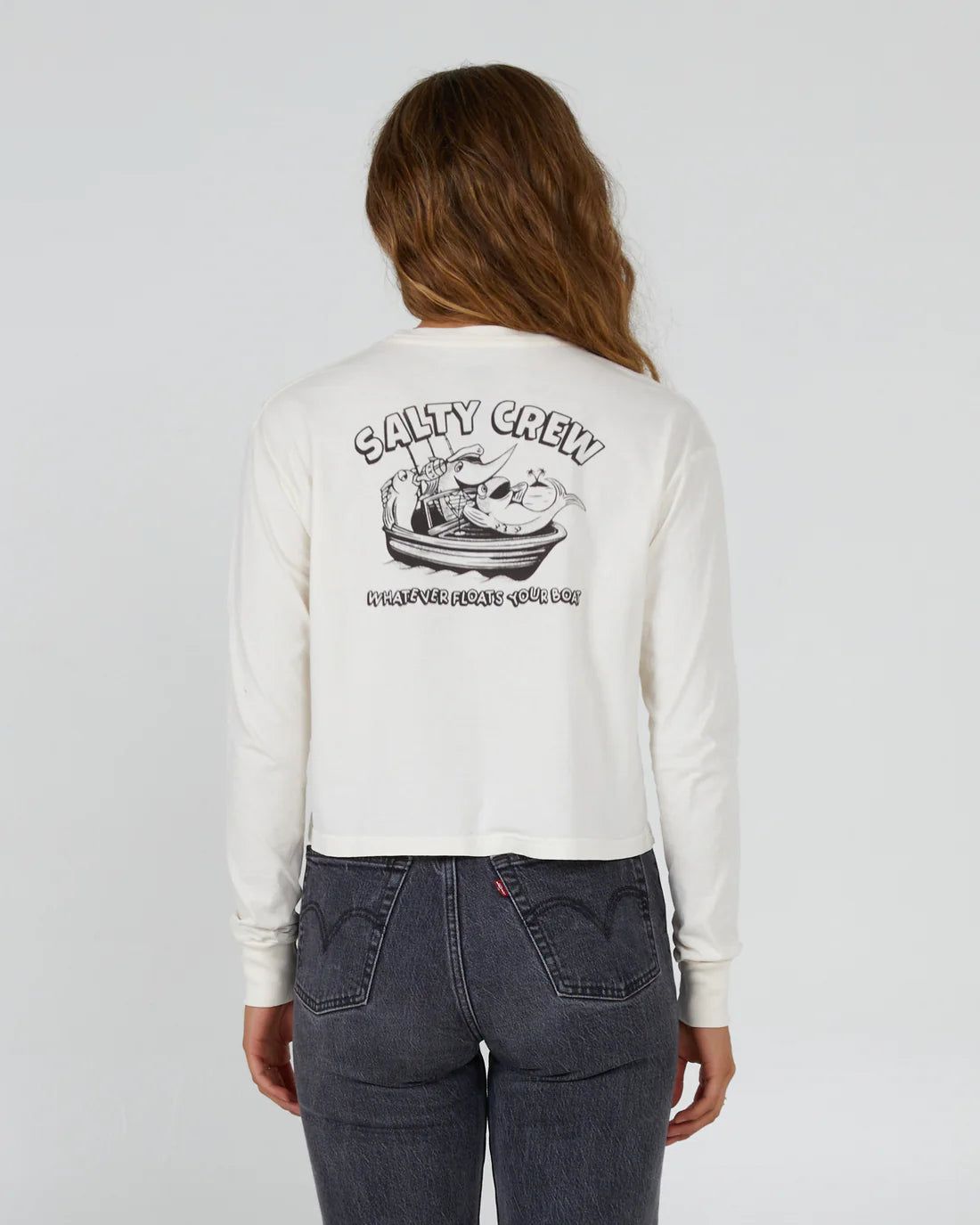 Salty Crew Women's  Floats Your Boat LS Crop