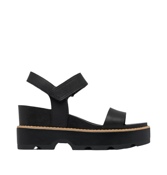 Sorel Women's Joanie™ IV Y Strap Wedge Sandal Black, Sea Salt