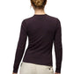 Prana Women's Lotus Long Sleeve Tee Cacao Stripe