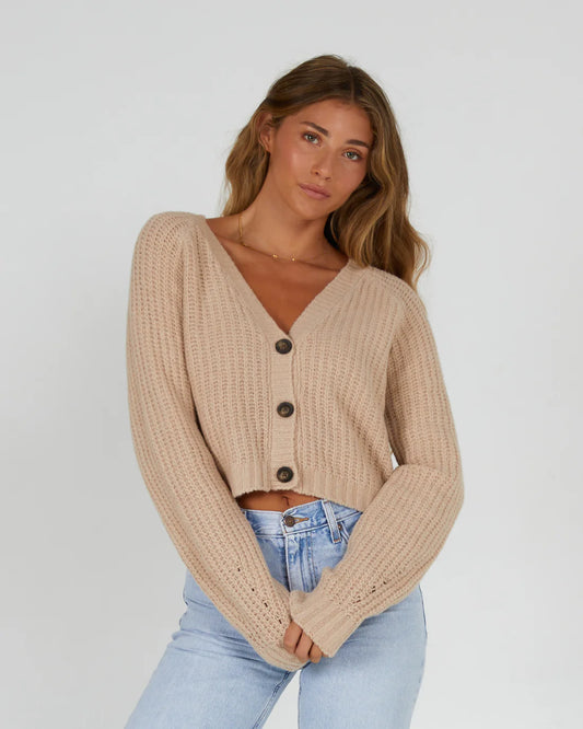 Salty Crew Women's Lighthouse Cardigan Oatmeal