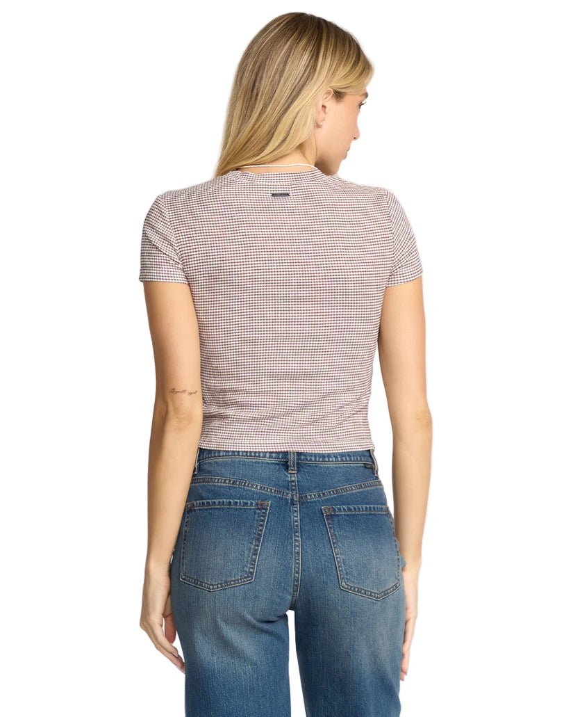 Billabong Women's Checked Out Knt Tee Espresso - Brekken's