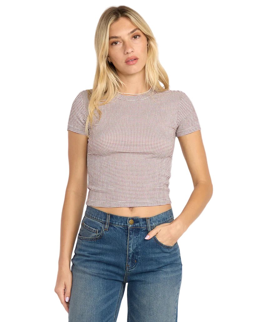 Billabong Women's Checked Out Knt Tee Espresso - Brekken's