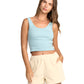 Billabong Women's Goddess Knit Tank Blue Fog