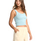 Billabong Women's Goddess Knit Tank Blue Fog
