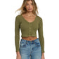 Billabong Women's Paxton LS Knit Top Mateo