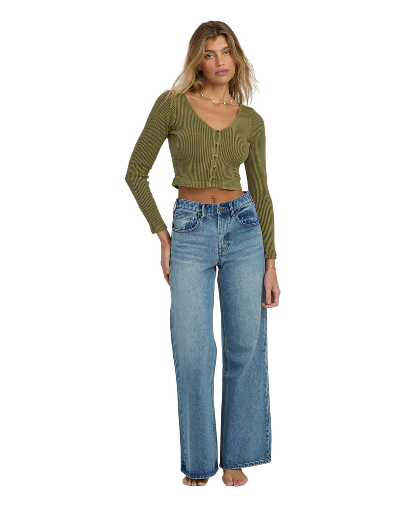 Billabong Women's Paxton LS Knit Top Mateo