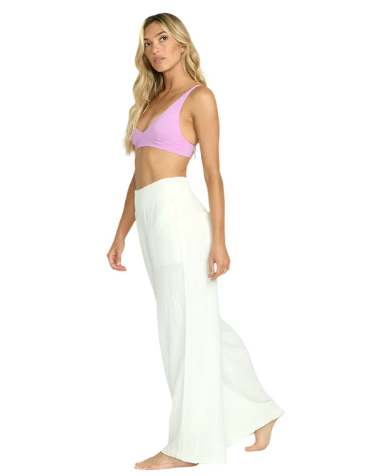 Billabong Women's New Waves Gauze Elastic Pant Salt Crystal