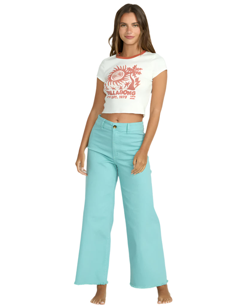 Billabong Women's Electric Feeling SS Tee Salt Crystal