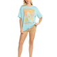 Billabong Women's Daylight Blooms SS Tee Misty Blue