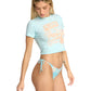 Billabong Women's Open Late S/S Tee Sky Blue