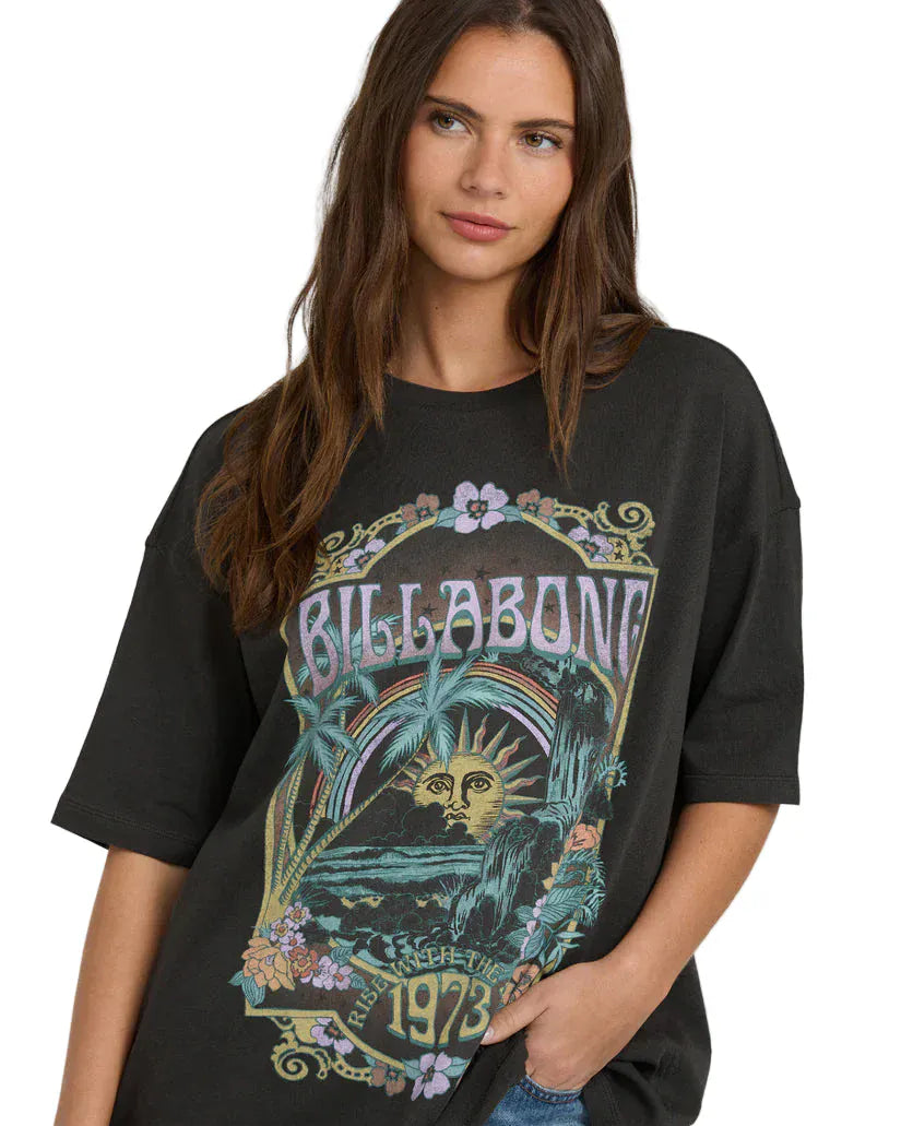 Billabong Women's Counting Stars SS Tee Off White / Brown