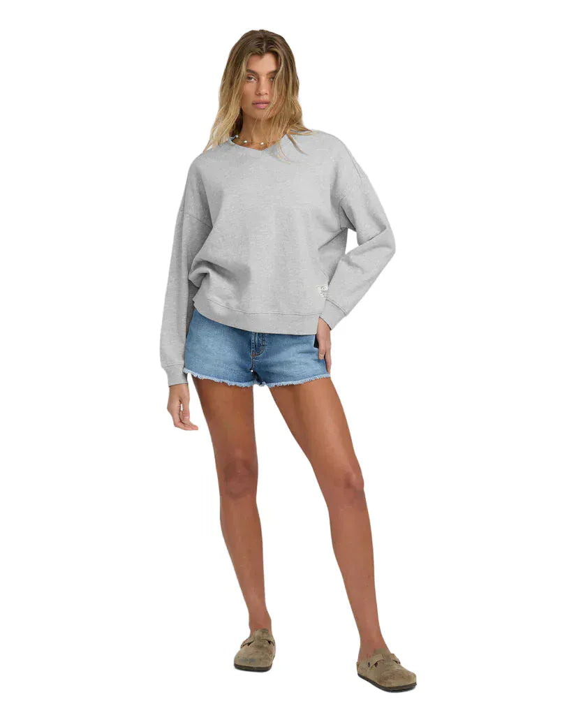 Billabong Women's Cambridge V-Neck Fleece Hth Gray