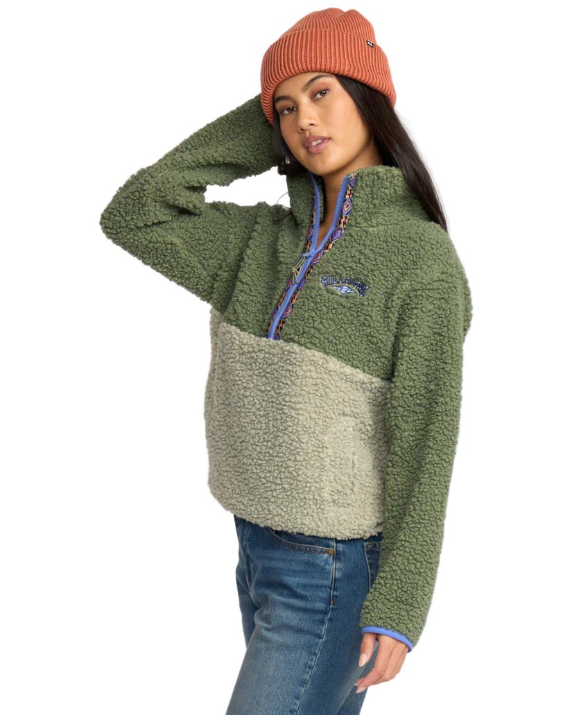Billabong Women's Horizon Mock Neck Half Zip Flc Treehugger - Brekken's