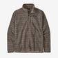 Patagonia Men's Better Sweater 1/4 Zip Vinyl Stripe Seabird Grey