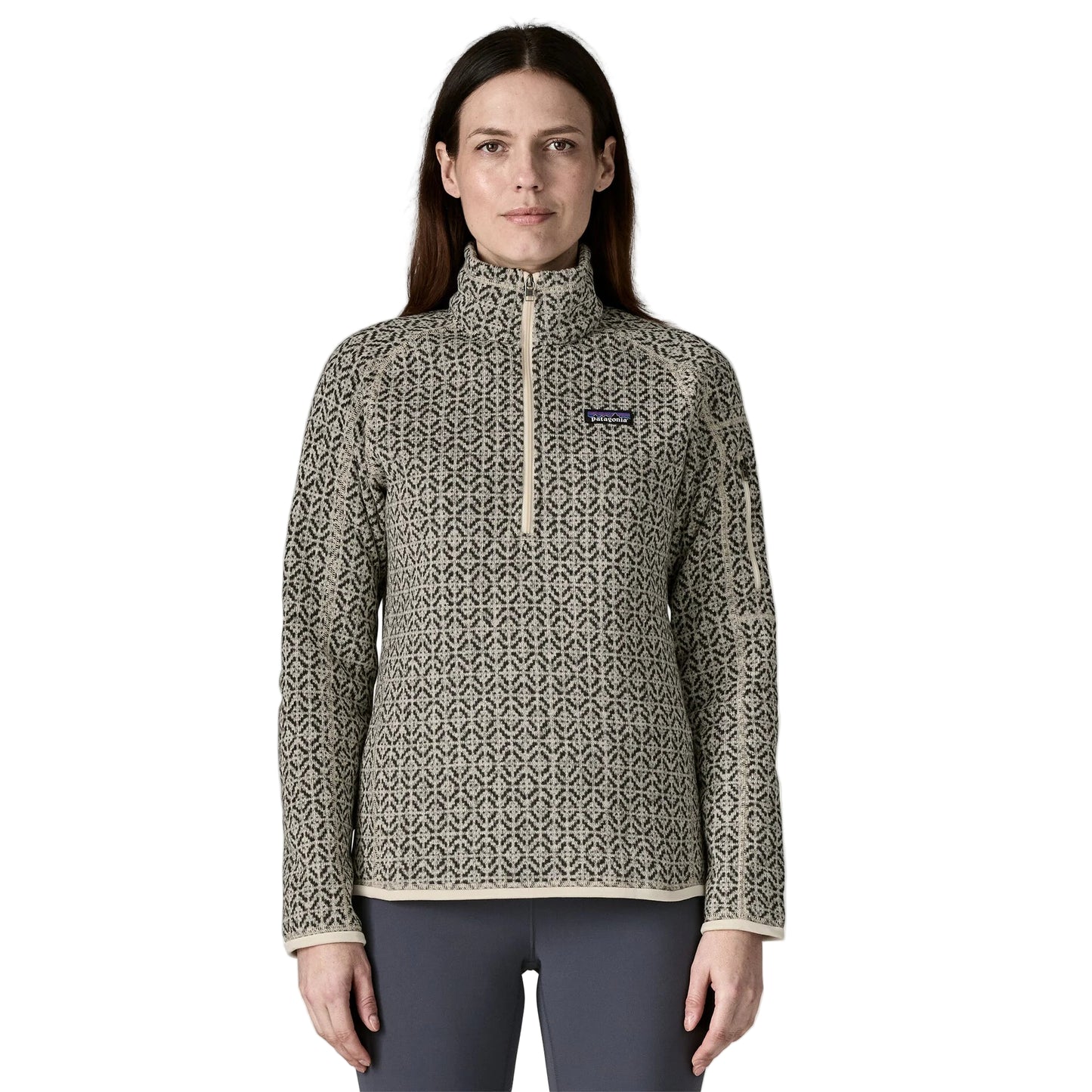 Patagonia Women's Better Sweater 1/4 Zip Scales: Natural