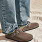 Birkenstock Men's Boston Suede Oiled Leather Concrete Grey
