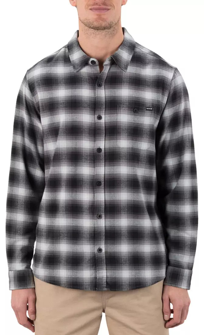 Hurley Men's Portland Stretch Flannel Black - Brekken's