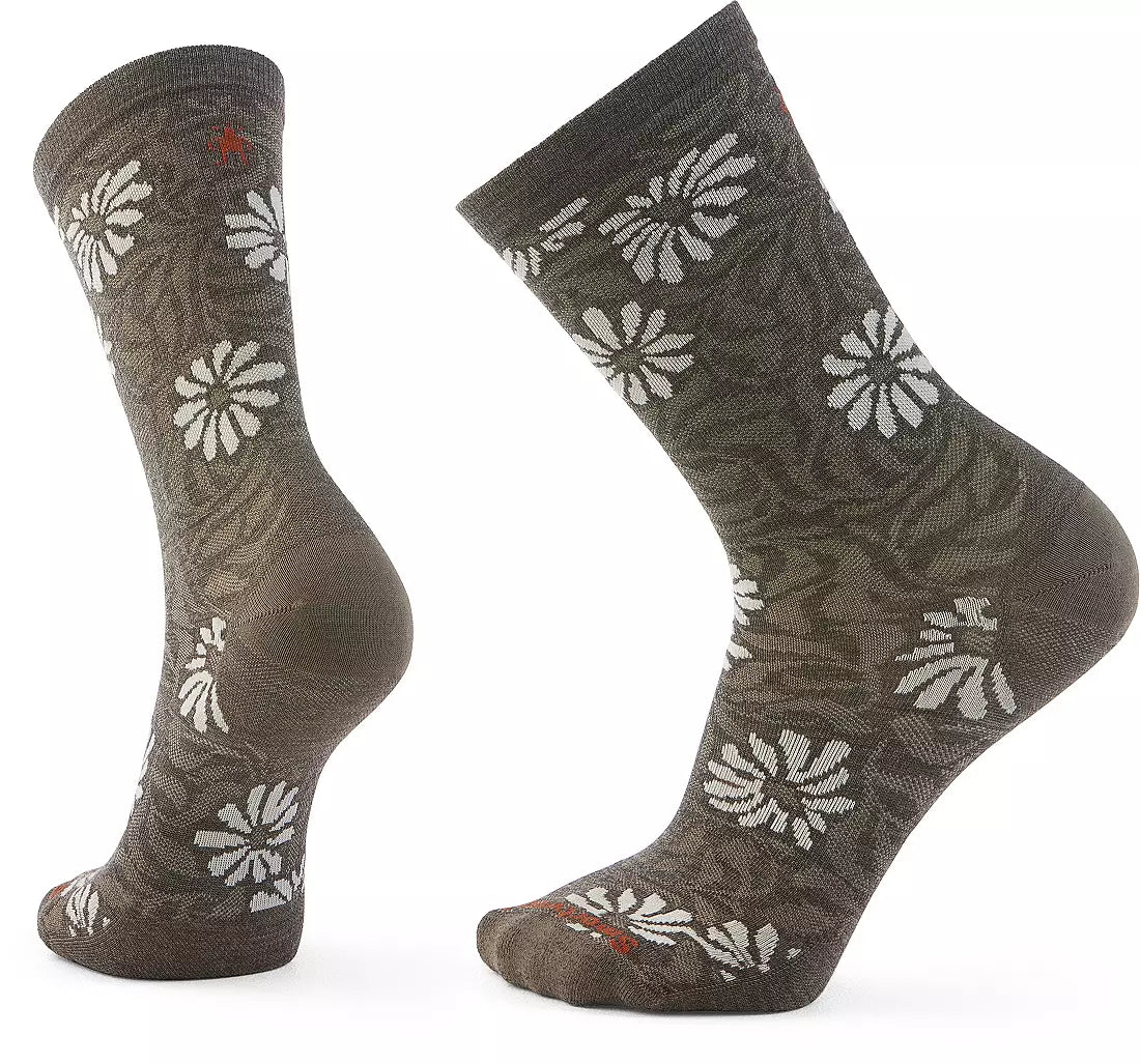 Smartwool Women's Everyday Floral Crew Socks Taupe