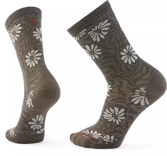 Smartwool Women's Everyday Floral Crew Socks Taupe
