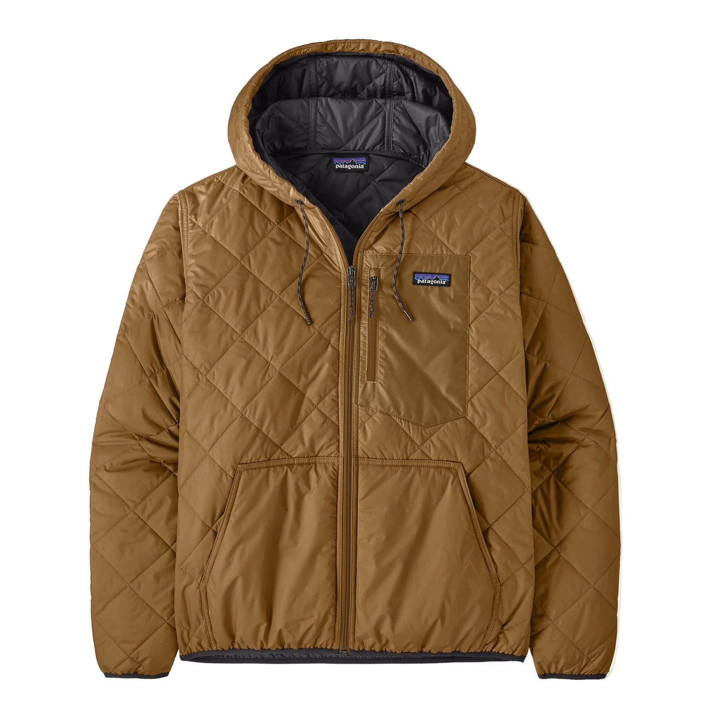 Patagonia Men's Diamond Quilted Bomber Hoody Deer Brown