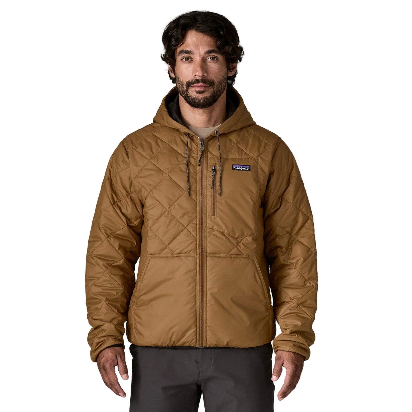 Patagonia Men's Diamond Quilted Bomber Hoody Deer Brown
