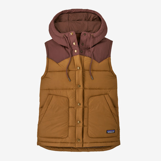 Patagonia Women's Bivy Hooded Vest Shelter Brown