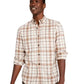 L.L. Bean Men's Scotch Plaid Flannel Shirt Button Down Slightly Fitted Regular Bean Of Freeport Natural