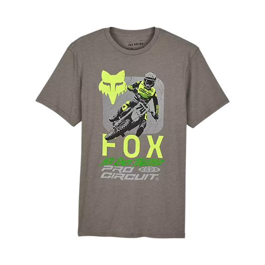 Men's Fox X Pro Circuit Prem SS Tee Heather Graphite