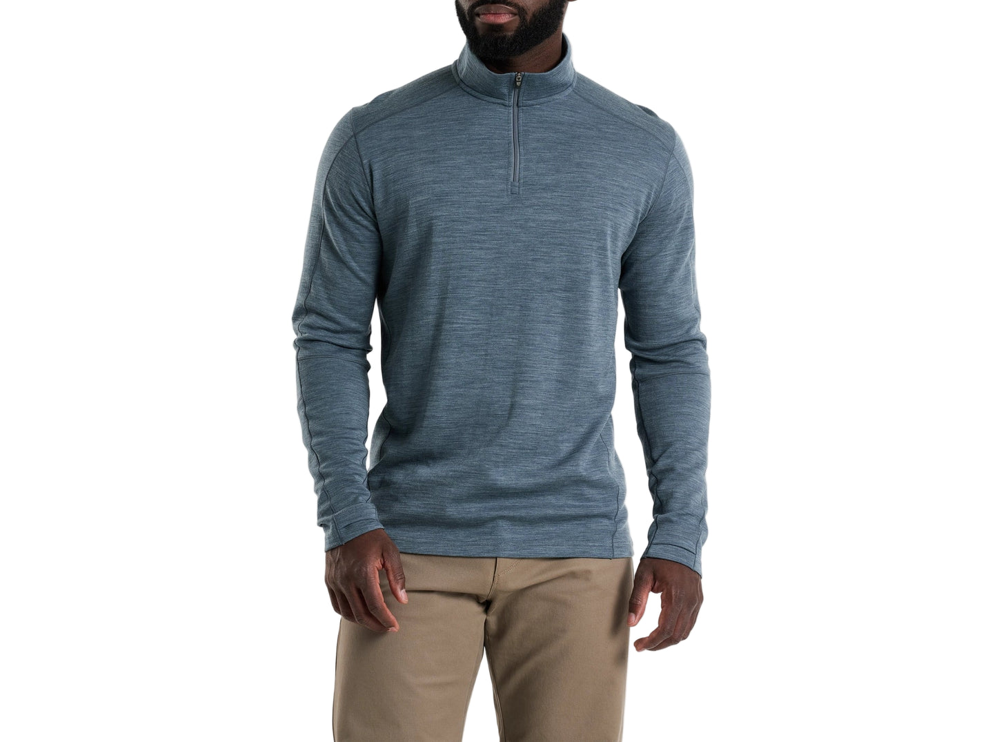 Kuhl Men's Invigoratr Merino 1/4 Zip Slate Blue