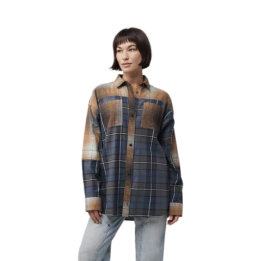 Fox Women's Oversized Flannel Dark Vintage