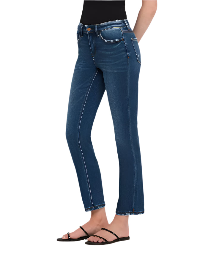 Flying Monkey Mid Rise Ankle Slim Straight Wax Plant