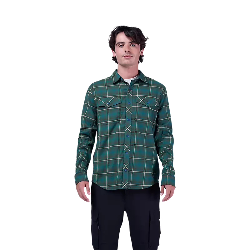 Fox Men's Survivalist Stretch Flannel Ls  Dark Sage
