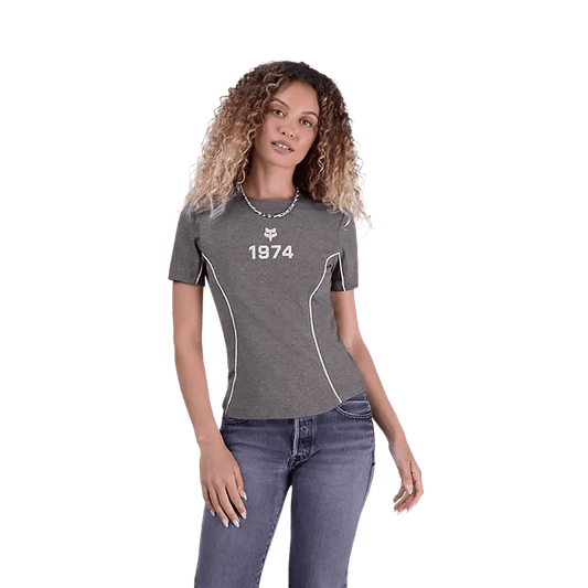Fox Women's Moto - X Fitted Tee Heather Graphite - Brekken's