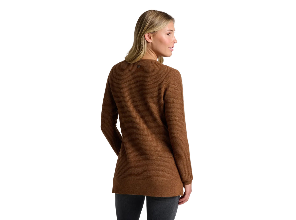 Kuhl Women's Solace Crew Tunic Sweater Coffee