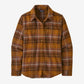 Patagonia Women's Fjord Flannel Shirt Happy Camper: Shelter Brown