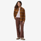 Patagonia Women's Fjord Flannel Shirt Happy Camper: Shelter Brown