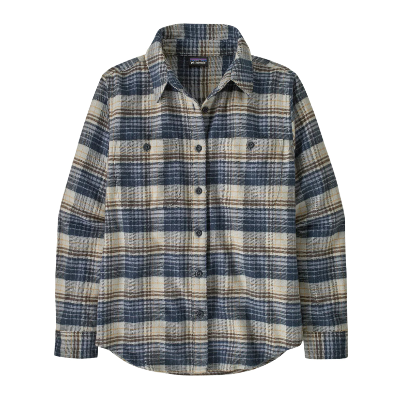 Patagonia Women's Fjord Flannel Shirt River Plaid: Barnacle Blue