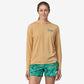 Patagonia Women's Cap Cool Daily Graphic Hoody Water People Banner: Sandy Melon X-Dye