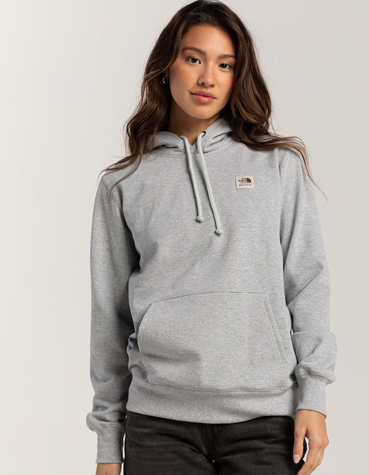 The North Face Women's Heritage Patch Pullover Hoodie TNF Light Grey Heather/Heritage Patch