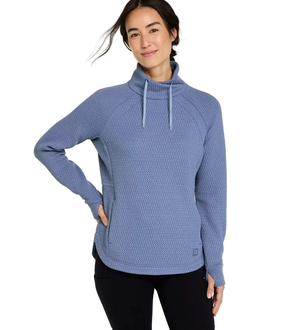 L.L. Bean Women's Ridgeknit Crossneck Pullover  Regular Deep Lake