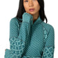 Kari Traa Smekker Half Zip Base Layer - 100% Merino Wool Peacock
