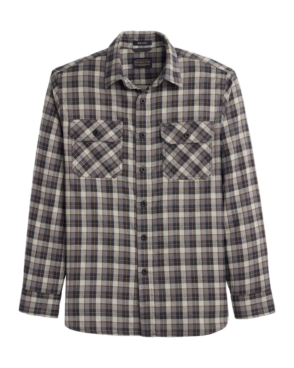 Pendleton Men's Burnside Flannel Shirt Grey Multi Plaid - Brekken's