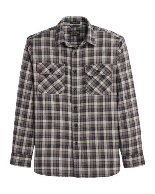 Pendleton Men's Burnside Flannel Shirt Grey Multi Plaid - Brekken's