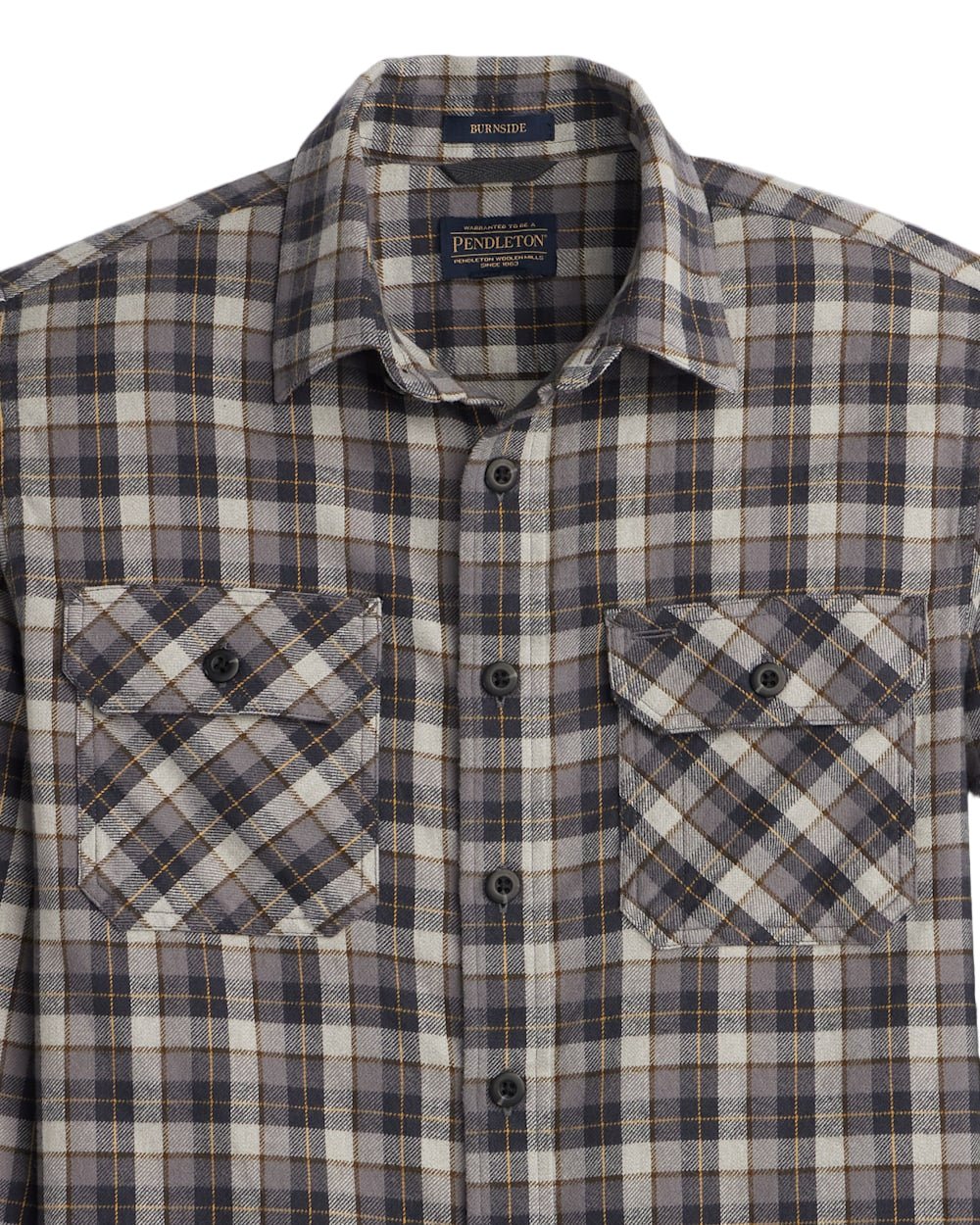 Pendleton Men's Burnside Flannel Shirt Grey Multi Plaid - Brekken's