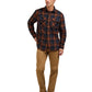 Pendleton Men's Burnside Flannel Shirt Navy/Brown Plaid