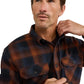 Pendleton Men's Burnside Flannel Shirt Navy/Brown Plaid